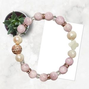 Kunzite with Pearls Bracelet